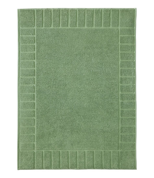 Organic Cotton Textured Bordered Bath Mat / L.L.Bean