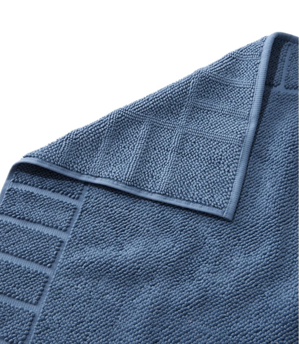 Organic Cotton Textured Bordered Bath Mat / L.L.Bean