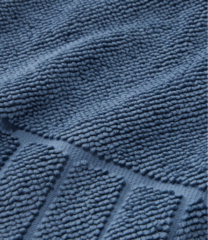 Organic Cotton Textured Bordered Bath Mat / L.L.Bean