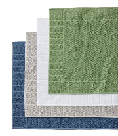 Organic Cotton Textured Bordered Bath Mat / L.L.Bean