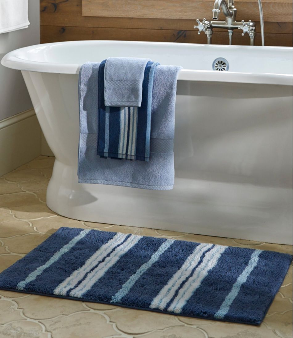 Premium Cotton Bath Mat, Multistripe / L.L.Bean