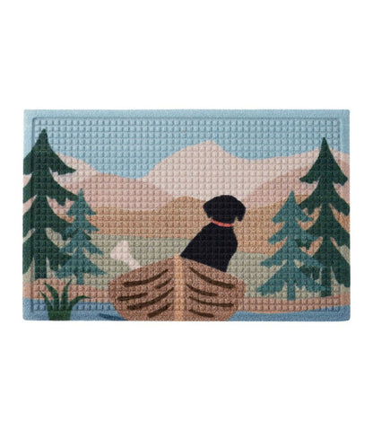 Printed Recycled Waterhog Doormat, Row Boats / L.L.Bean
