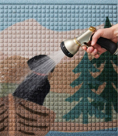 Printed Recycled Waterhog Doormat, Row Boats / L.L.Bean