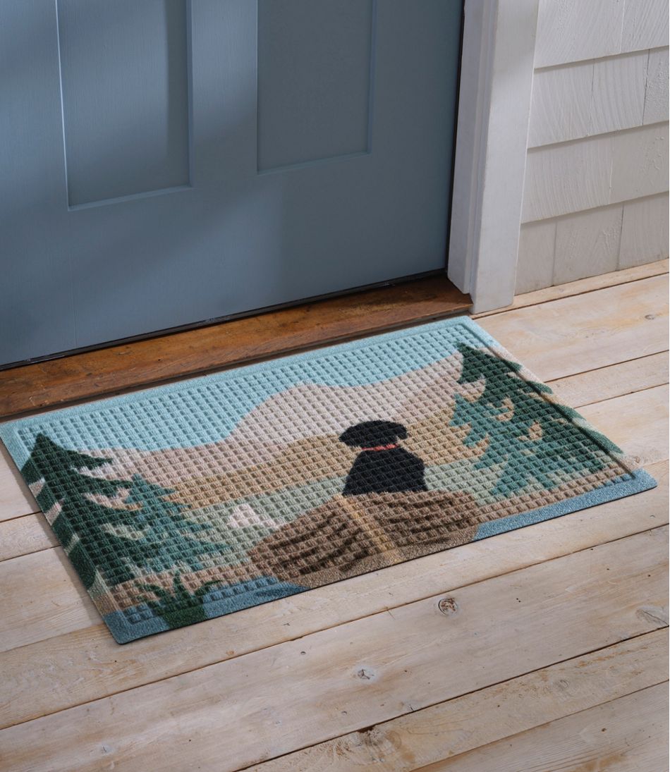 Printed Recycled Waterhog Doormat, Row Boats / L.L.Bean