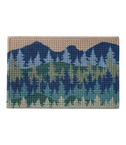 Printed Recycled Waterhog Doormat, Pine Trees / L.L.Bean