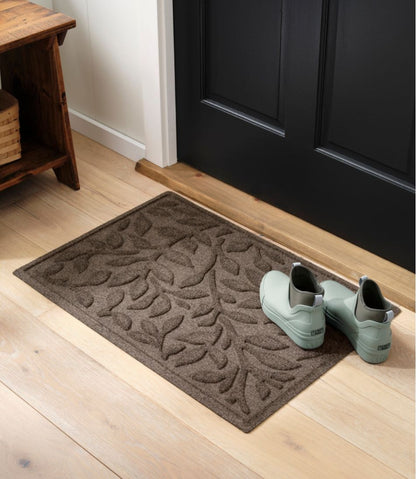 Heavyweight Recycled Waterhog Doormat, Woodland Leaf / L.L.Bean