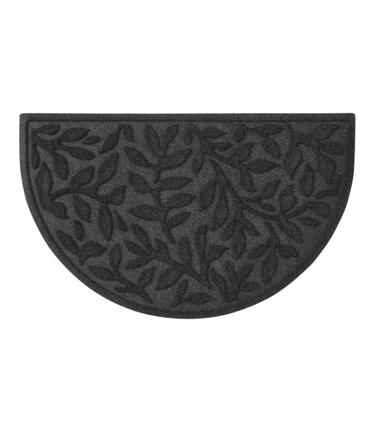Heavyweight Recycled Waterhog Doormat, Half Round, Woodland Leaf / L.L.Bean