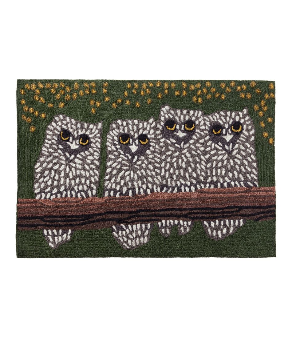 Indoor/Outdoor Vacationland Rug, Owls / L.L.Bean