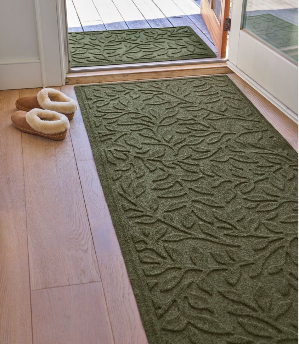 Heavyweight Recycled Waterhog Mat Runner, Woodland Leaf / L.L.Bean