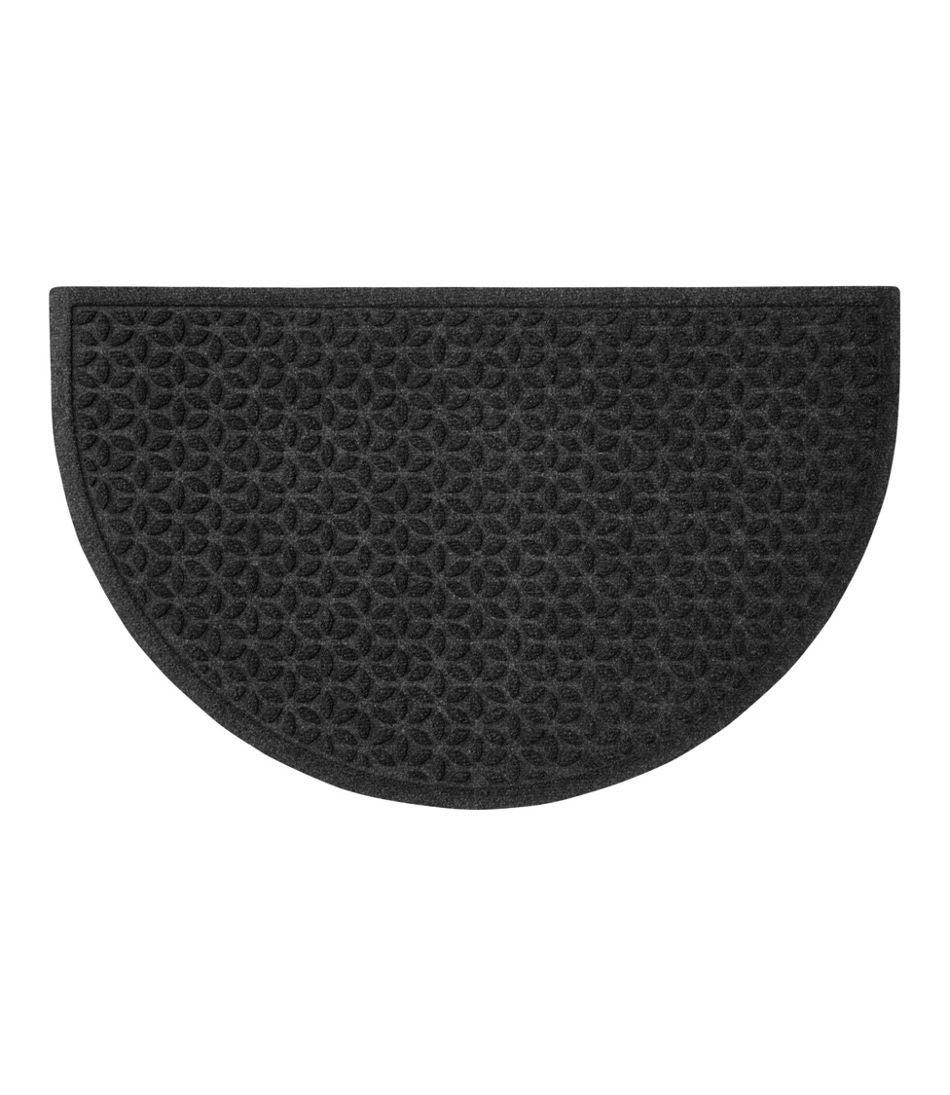 Heavyweight Recycled Waterhog Doormat, Half Round, Blooming Circles / L.L.Bean