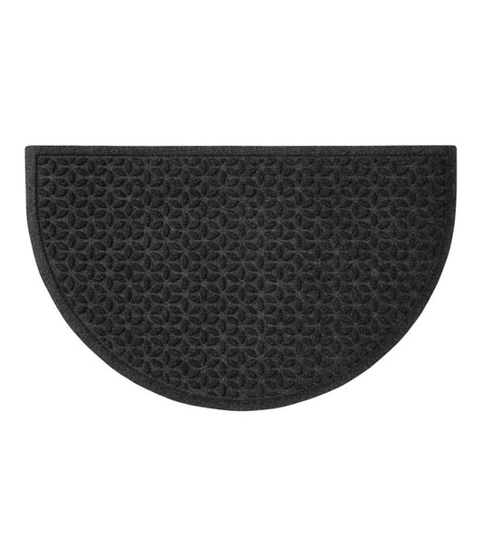 Heavyweight Recycled Waterhog Doormat, Half Round, Blooming Circles / L.L.Bean