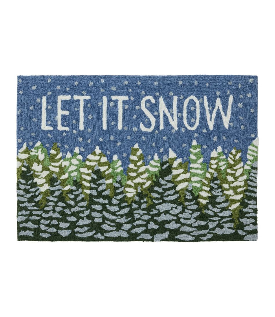 Indoor/Outdoor Vacationland Rug, Frosted Trees / L.L.Bean