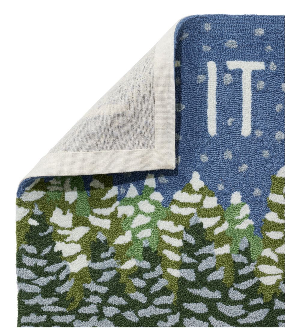 Indoor/Outdoor Vacationland Rug, Frosted Trees / L.L.Bean
