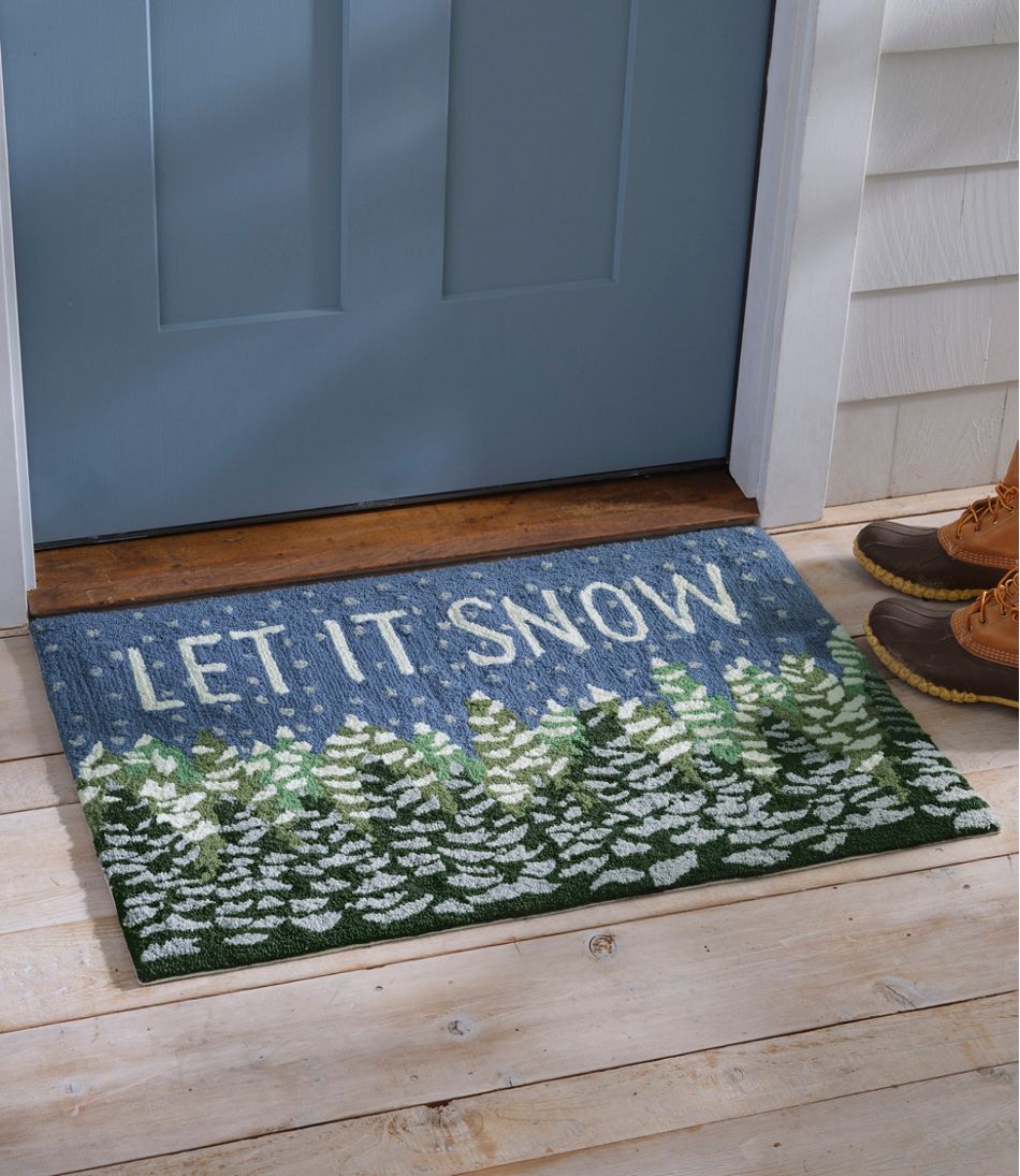 Indoor/Outdoor Vacationland Rug, Frosted Trees / L.L.Bean