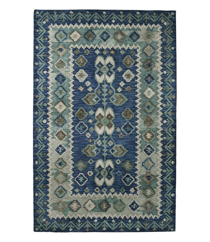 Double Border Wool Hooked Rug / L.L.Bean