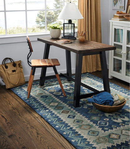 Double Border Wool Hooked Rug / L.L.Bean