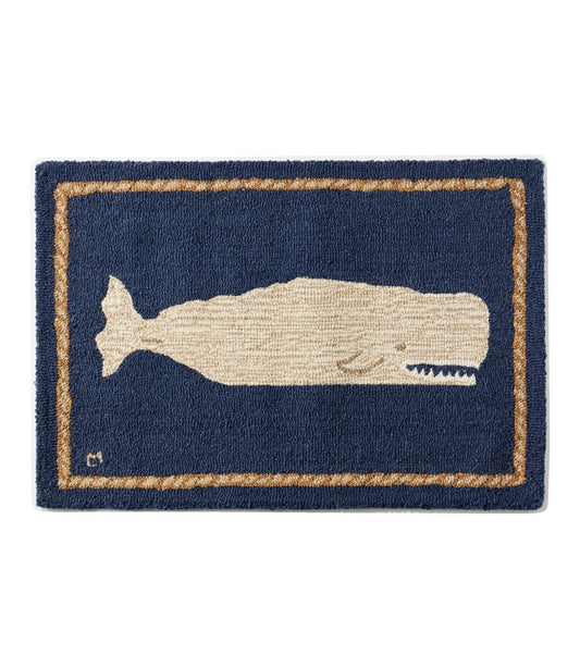 Wool Hooked Novelty Rug, Whale / L.L.Bean