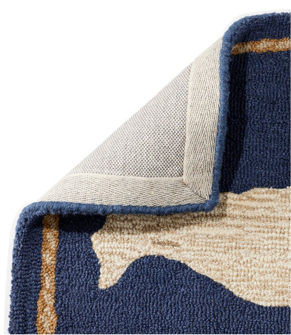 Wool Hooked Novelty Rug, Whale / L.L.Bean
