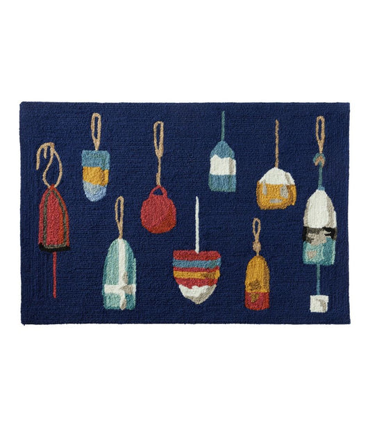 Indoor/Outdoor Vacationland Rug, Buoys / L.L.Bean