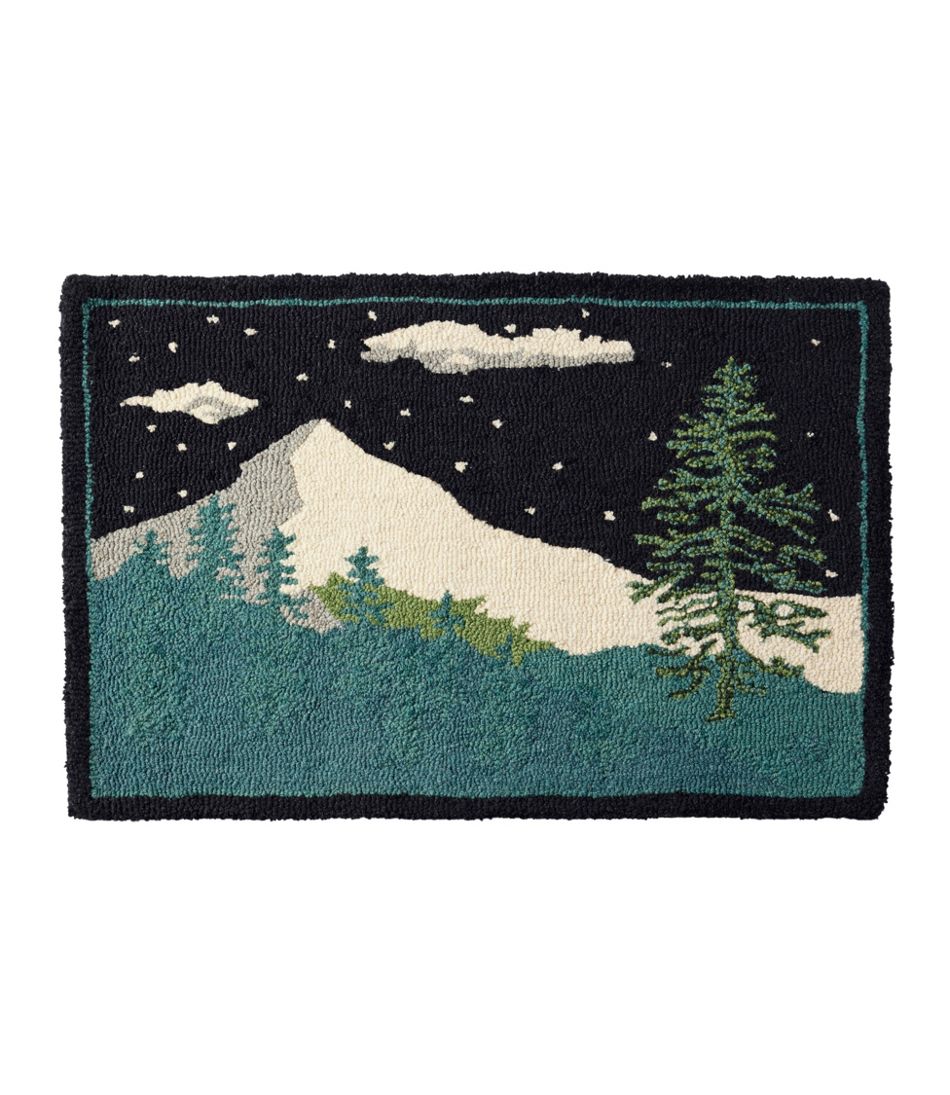 Wool Hooked Novelty Rug, Winter Woods / L.L.Bean