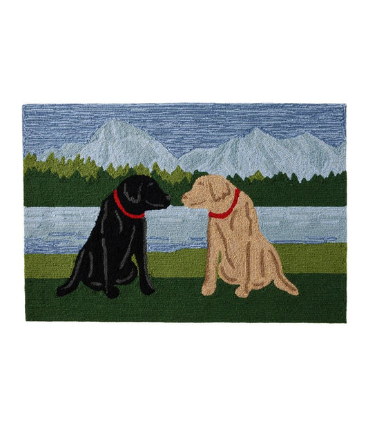 Indoor/Outdoor Vacationland Rug, Mountain Dogs / L.L.Bean