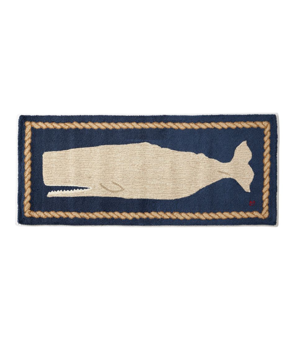 Wool Hooked Novelty Runner, Whale / L.L.Bean