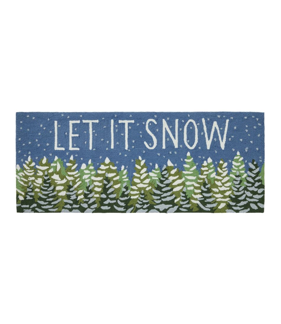 Indoor/Outdoor Vacationland Runner, Frosted Trees / L.L.Bean