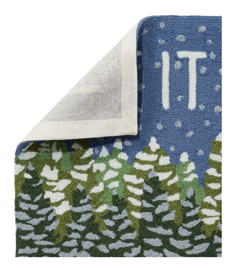 Indoor/Outdoor Vacationland Runner, Frosted Trees / L.L.Bean