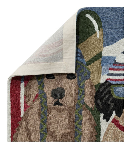 Indoor/Outdoor Vacationland Runner, Dogs Skiing / L.L.Bean
