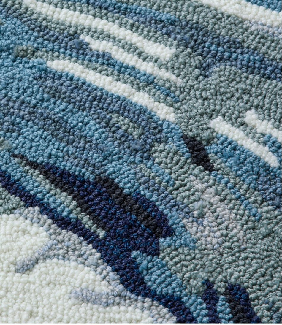 Indoor/Outdoor Vacationland Rug, Ocean Waves / L.L.Bean