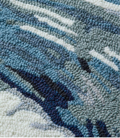 Indoor/Outdoor Vacationland Rug, Ocean Waves / L.L.Bean