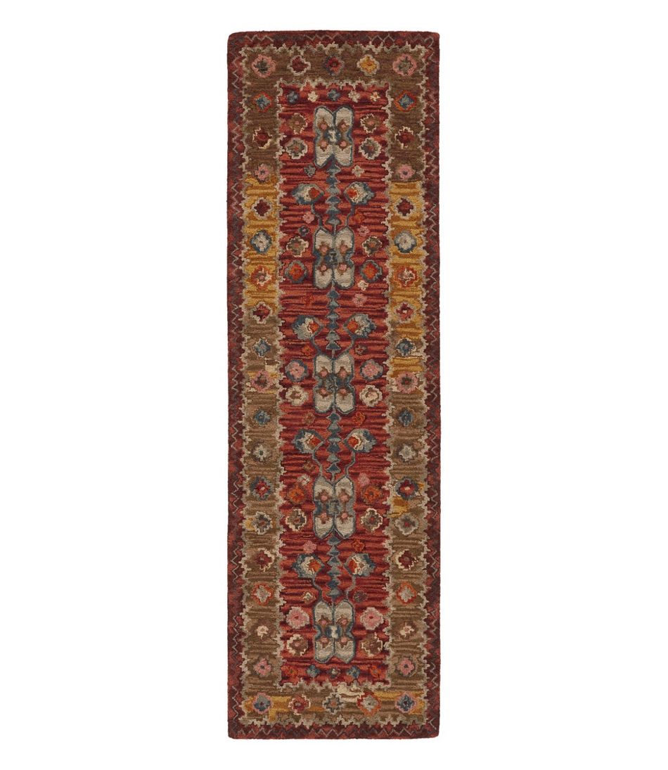 Double Border Wool Hooked Runner, Sienna Multi / L.L.Bean