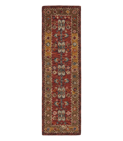 Double Border Wool Hooked Runner, Sienna Multi / L.L.Bean