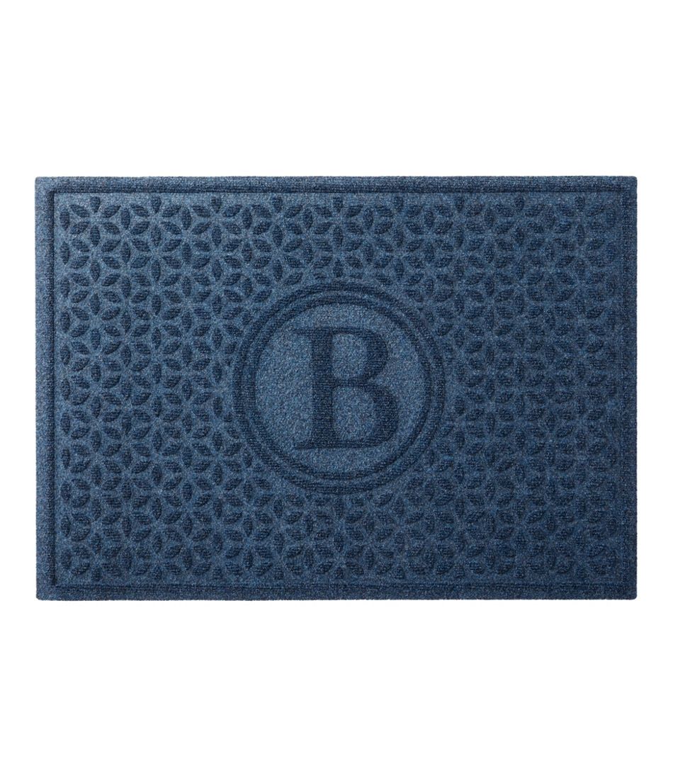 Heavyweight Recycled Waterhog Doormat, Blooming Circles, Personalized / L.L.Bean