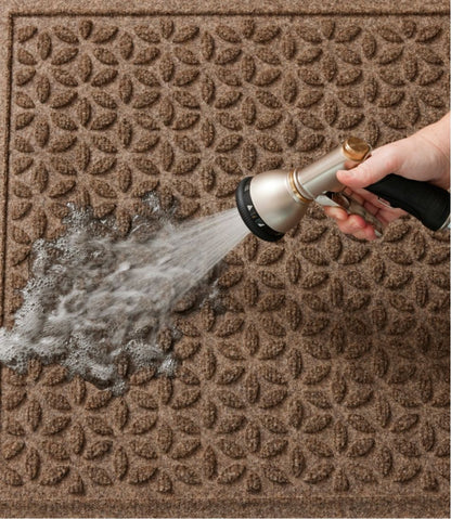 Heavyweight Recycled Waterhog Doormat, Blooming Circles, Personalized / L.L.Bean