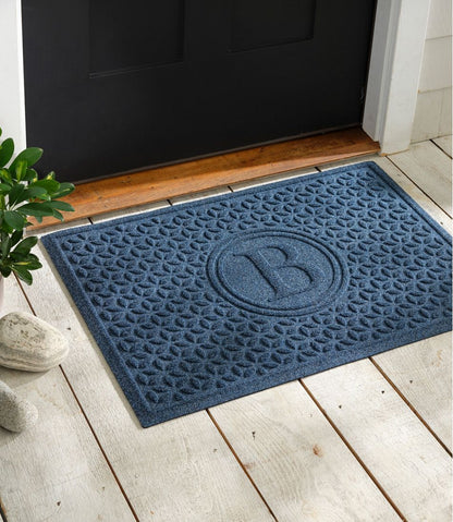 Heavyweight Recycled Waterhog Doormat, Blooming Circles, Personalized / L.L.Bean