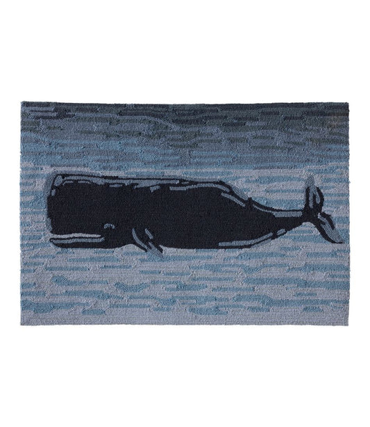 Indoor/Outdoor Vacationland Rug, Coastal Whale / L.L.Bean