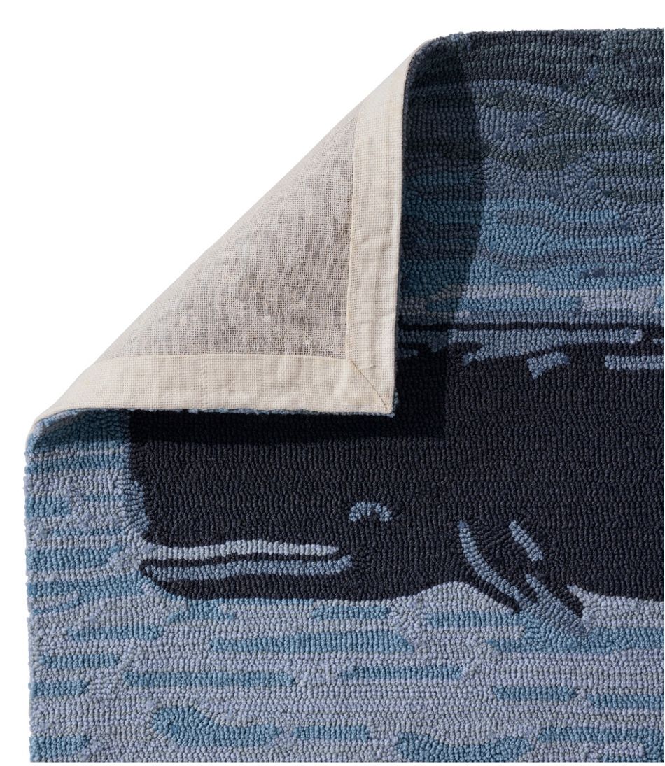 Indoor/Outdoor Vacationland Rug, Coastal Whale / L.L.Bean