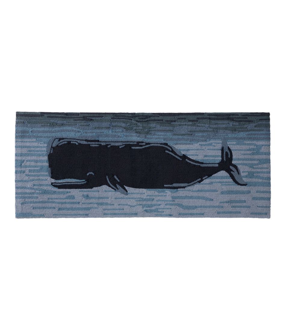 Indoor/Outdoor Vacationland Runner, Coastal Whale / L.L.Bean