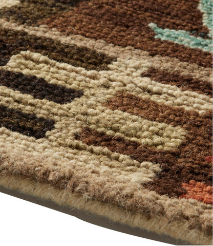 Rustic Geometric Wool Hooked Runner / L.L.Bean