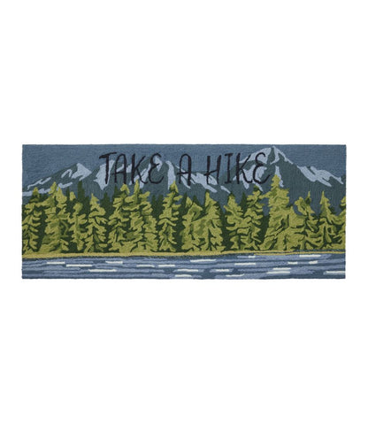 Indoor/Outdoor Vacationland Runner, Lakeside Mountain Scene / L.L.Bean