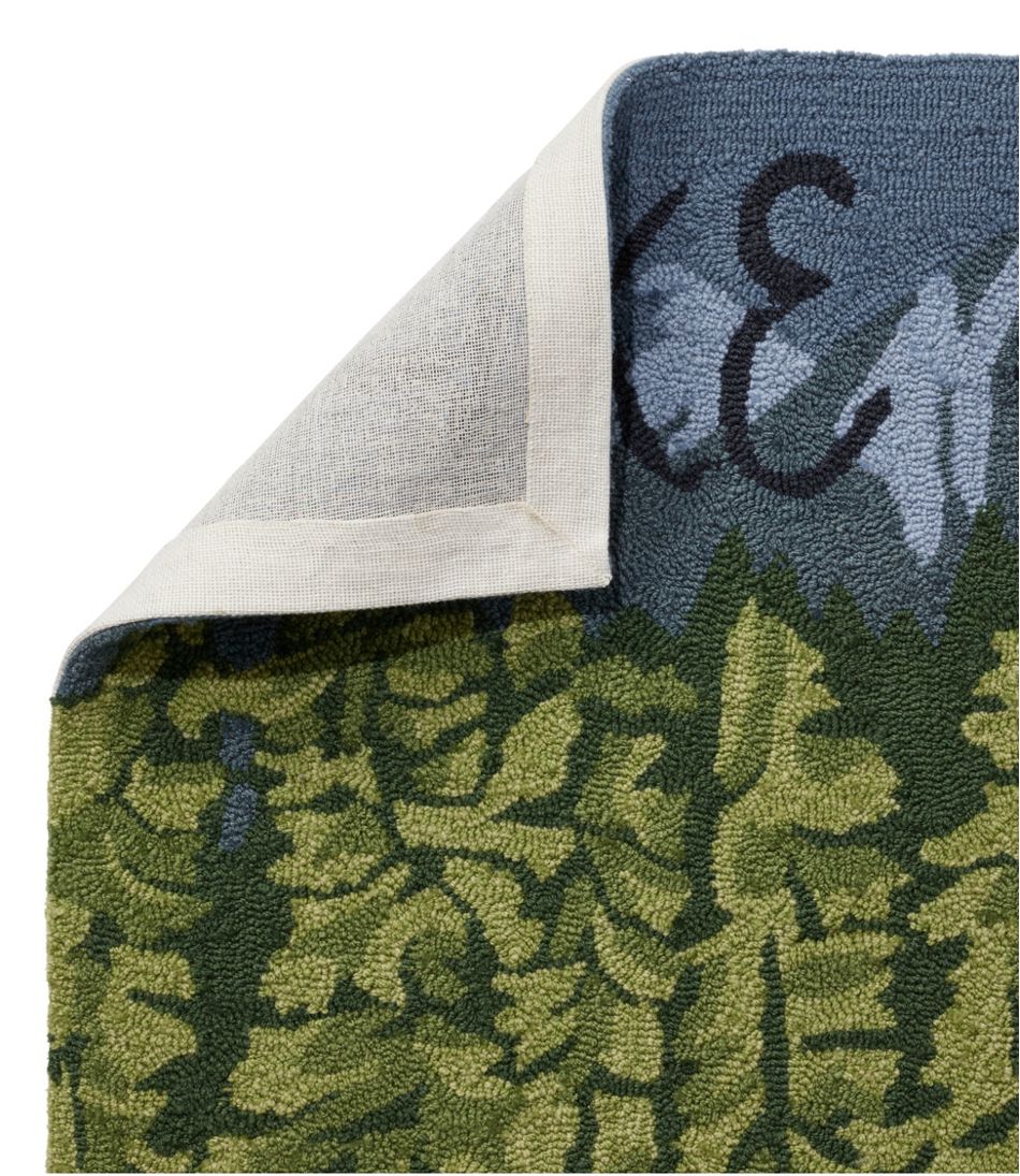 Indoor/Outdoor Vacationland Runner, Lakeside Mountain Scene / L.L.Bean