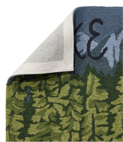Indoor/Outdoor Vacationland Runner, Lakeside Mountain Scene / L.L.Bean