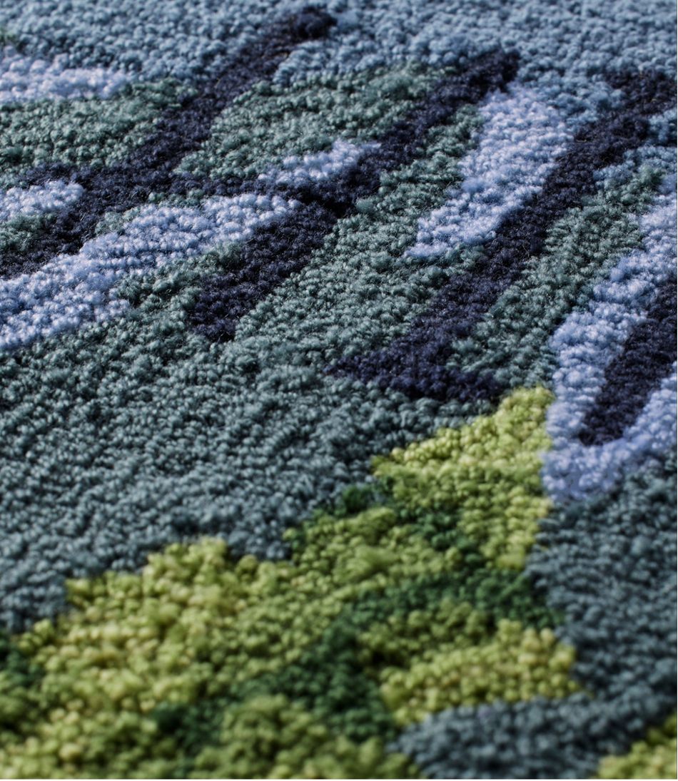Indoor/Outdoor Vacationland Runner, Lakeside Mountain Scene / L.L.Bean
