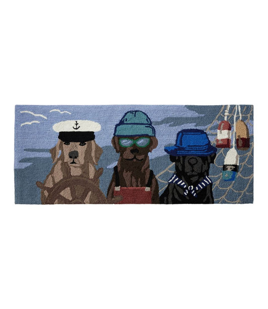 Indoor/Outdoor Vacationland Runner, Seaside Dogs / L.L.Bean