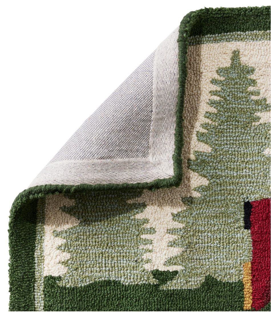 Wool Hooked Novelty Runner, Dog Caravan / L.L.Bean