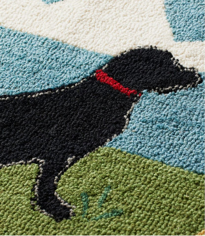 Wool Hooked Novelty Runner, Lakeside Labs / L.L.Bean