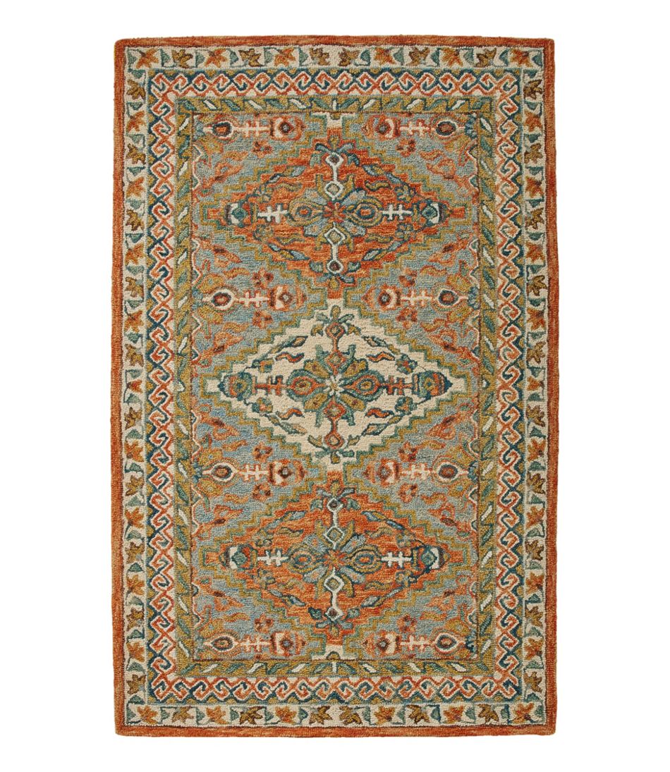 Bordered Medallion Wool Tufted Rug / L.L.Bean