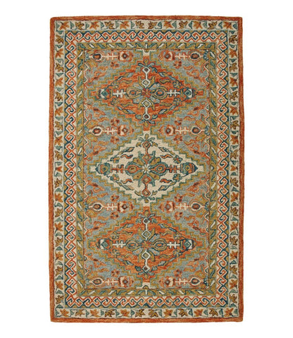 Bordered Medallion Wool Tufted Rug / L.L.Bean