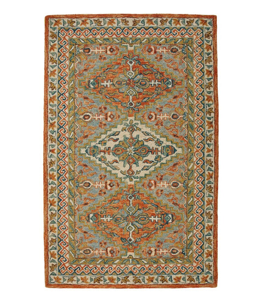 Bordered Medallion Wool Tufted Rug / L.L.Bean